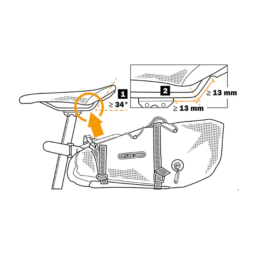 Bolsa de Sillín Ortlieb Seat-Pack Qr Black Matt 13L