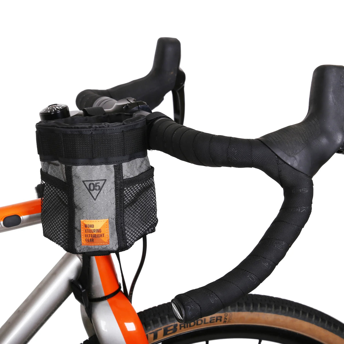 Bolsa de manillar Woho XTOURING Almighty Cup Iron Grey