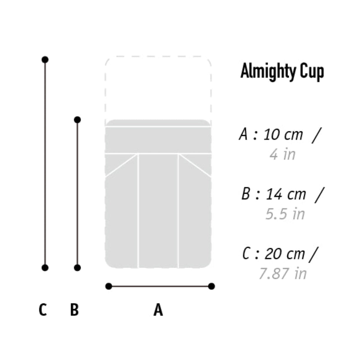 Bolsa de manillar Woho XTOURING Almighty Cup Iron Grey