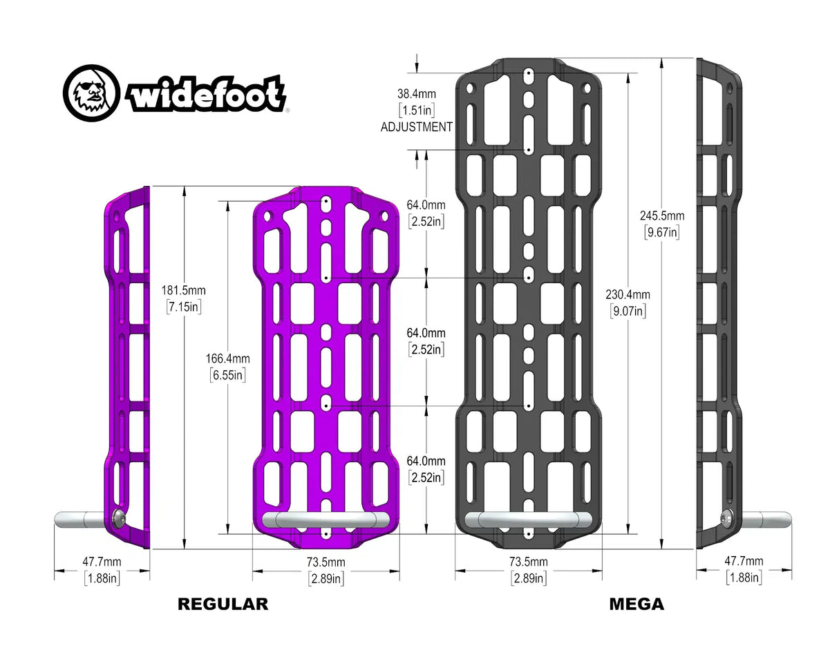 Cage Widefoot CargoMount Regular Plata
