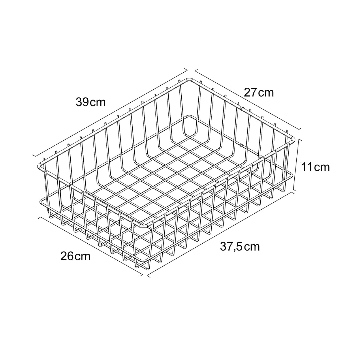 Cesta Manivelle sin herrajes - Black
