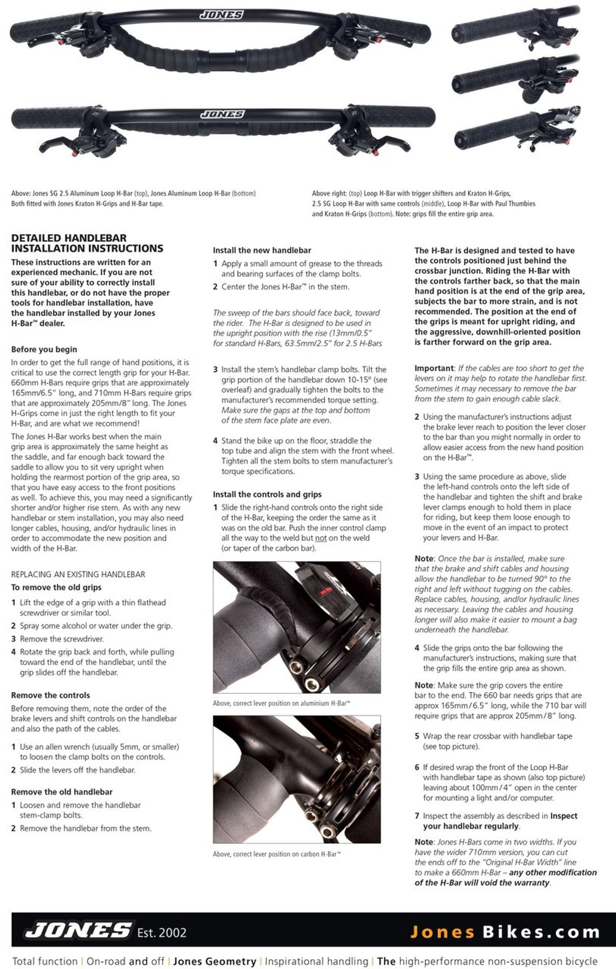 Manillar Jones H-Bar Loop Butted Aluminium 71cm 31,8 mm Plata