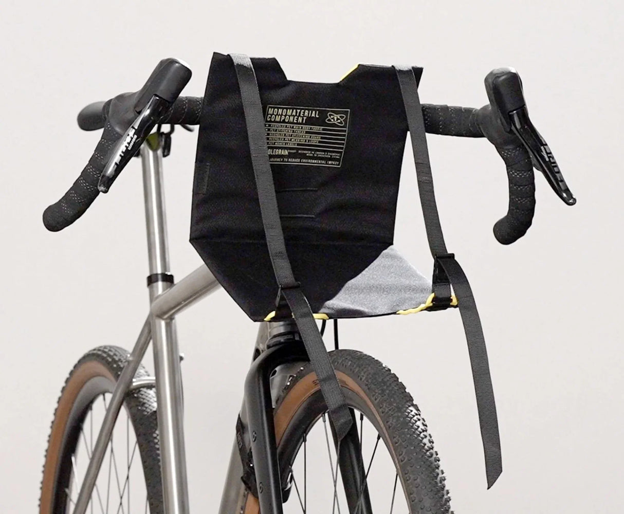 Bolsa de Manillar Wholegrain Carrie Cradel, incluye Drybag Negra/Amarillo