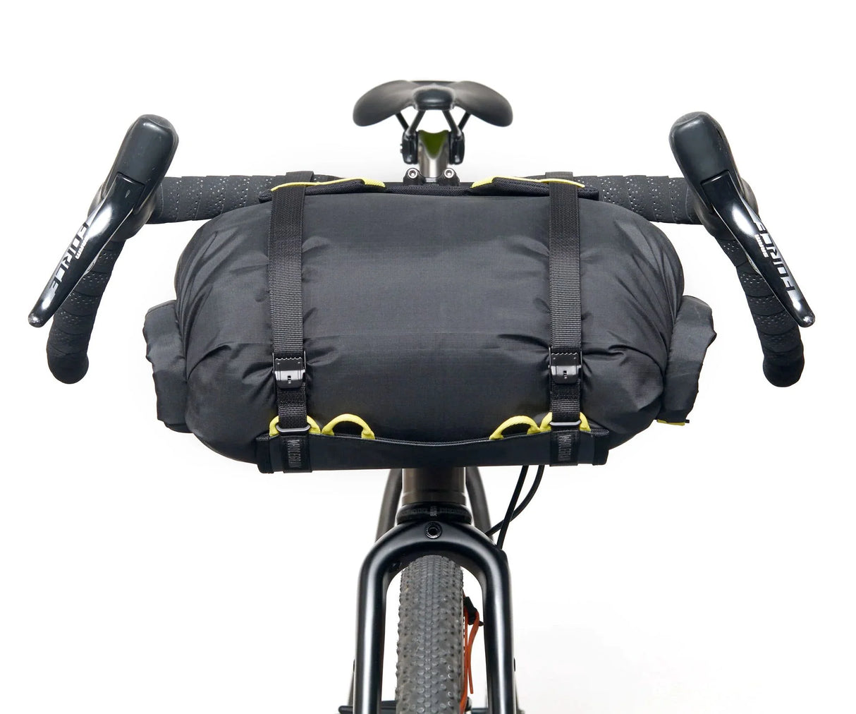 Bolsa de Manillar Wholegrain Carrie Cradel, incluye Drybag Negra/Amarillo