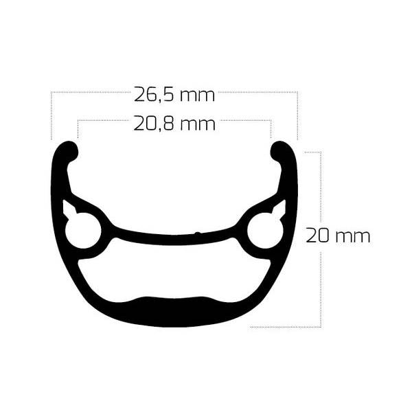 LLanta Ryde Andra 321 27,5"/584 32T 14G Disco Negra